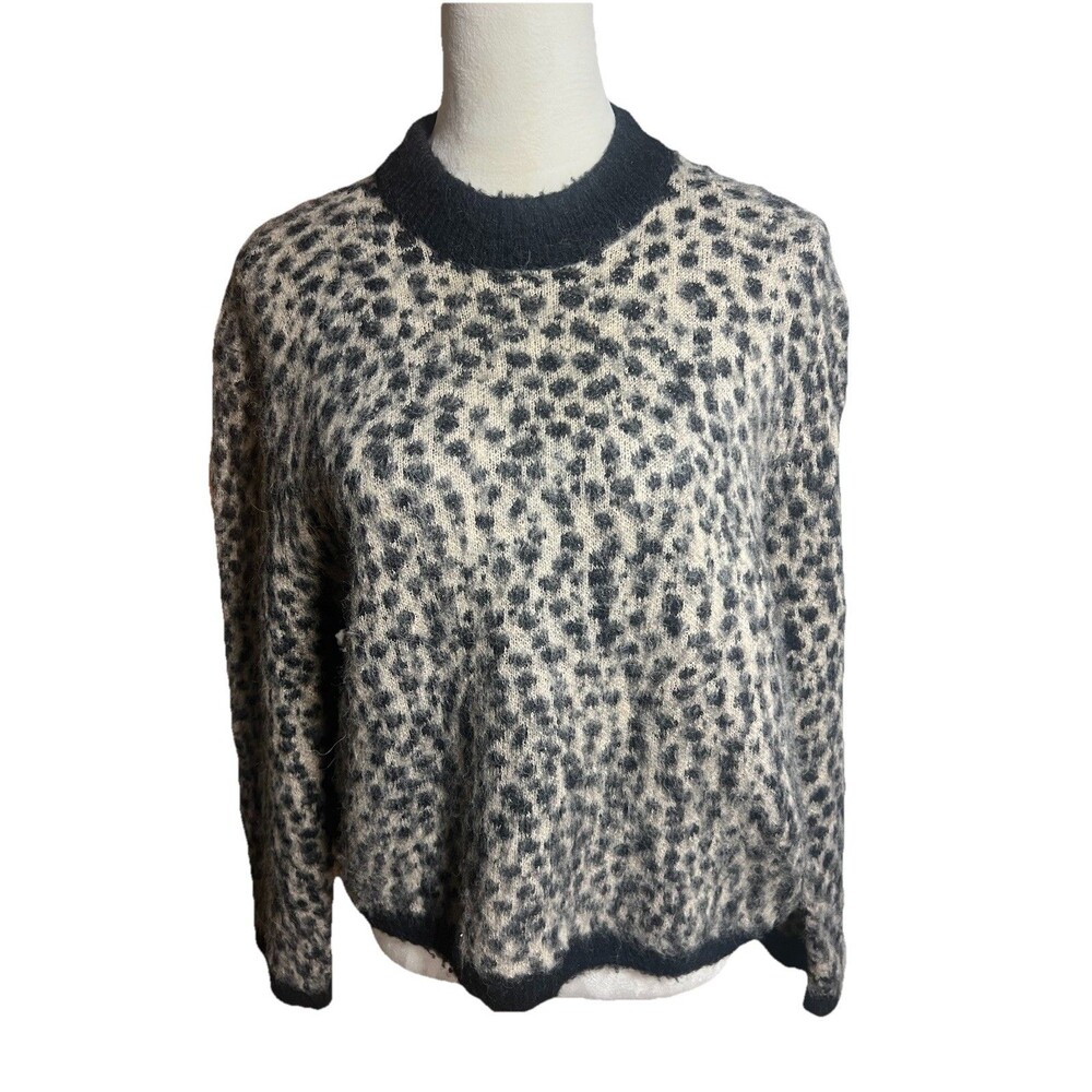 Stockholm Atelier & Other Stories Women’s Sweater Leopard Print Wool Mohair XS